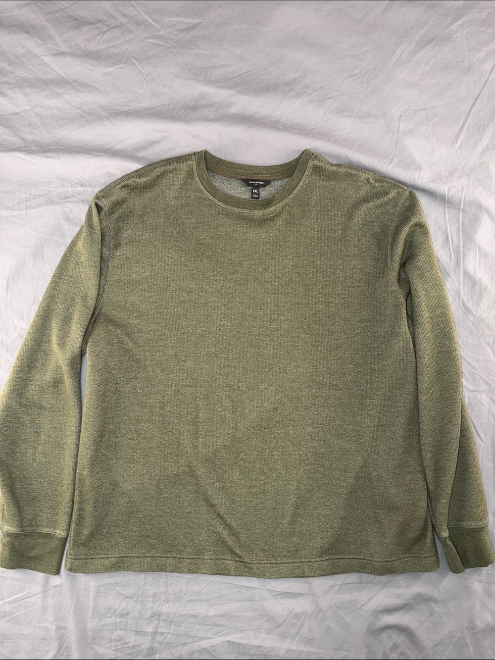 Banana Republic Olive Green Ribbed Crewneck Sweater